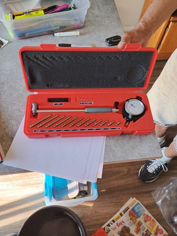 2 To 6 " Dial Bore Gauge And 235 -80R2517 Tire