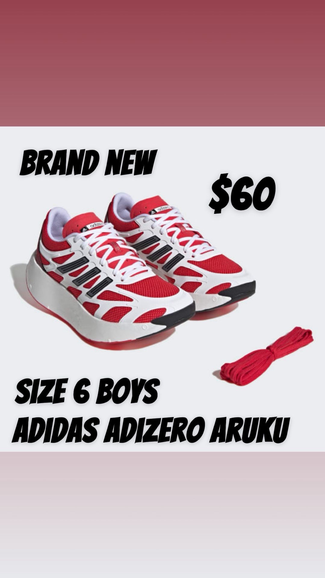 Adidas Adizero Aruku Brand New Size 6 Ultra Pure Running Boost