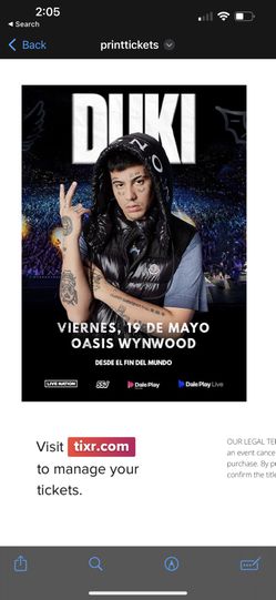 2 Duki concerts for tonight