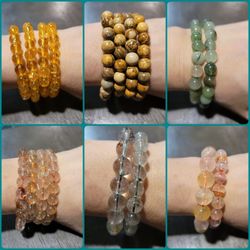 AAA Quality Handmade Natural Stone Beaded Stretch Bracelet 