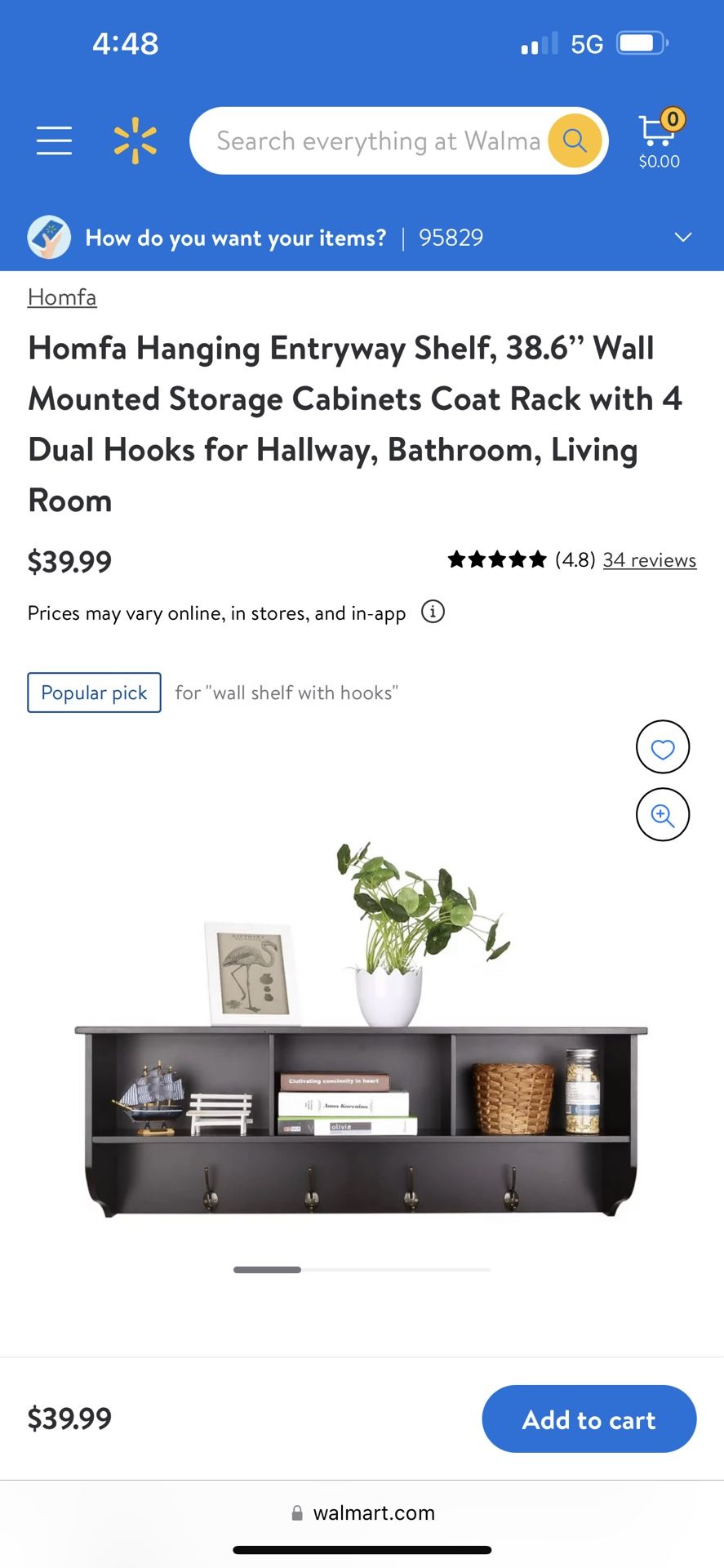 Hanging Entry Way Shelf