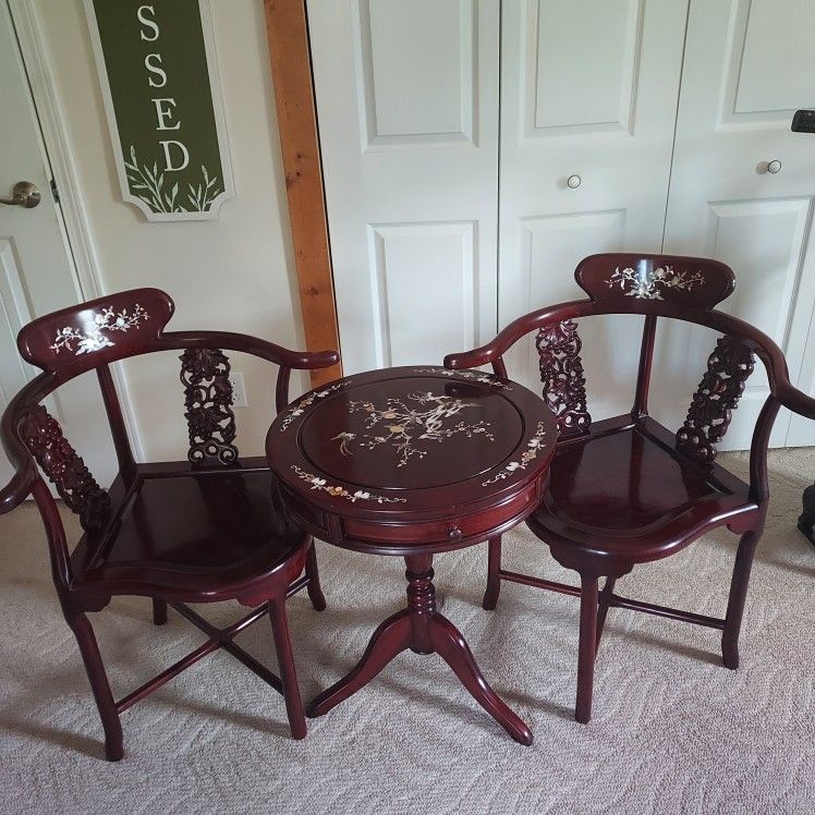 Asian Rosewood Tea Table set