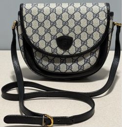 Gucci Vintage GG Monogram Saddle Crossbody Bag