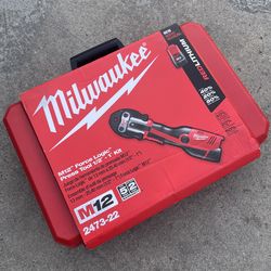 Milwaukee M12 12-Volt Lithium-Ion Force Logic Cordless ProPress Pro Press Tool Kit 3x Jaw w/ 2x 1.5 Ah Battery & Case  $1499  New