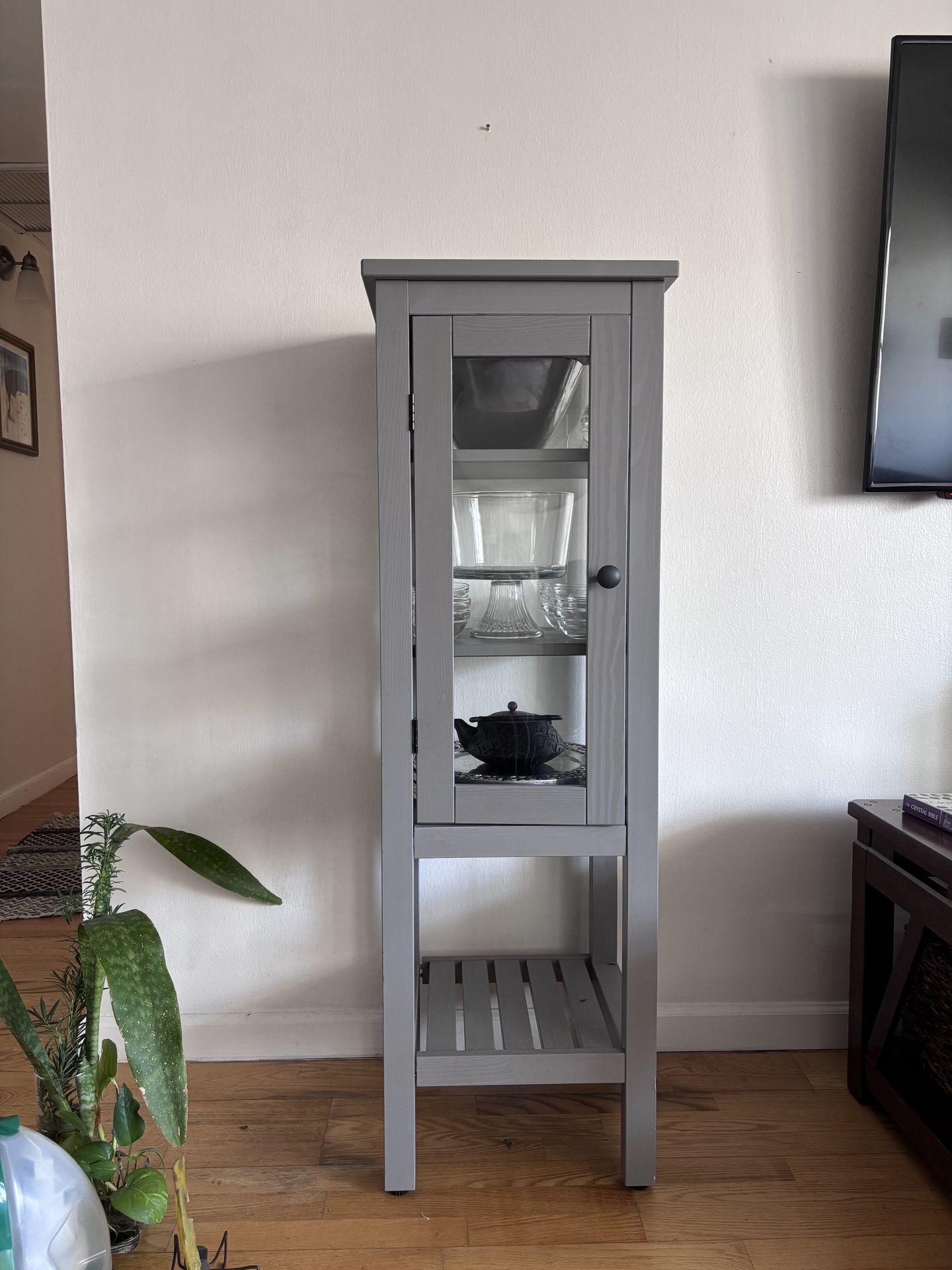 Gray Display Cabinet