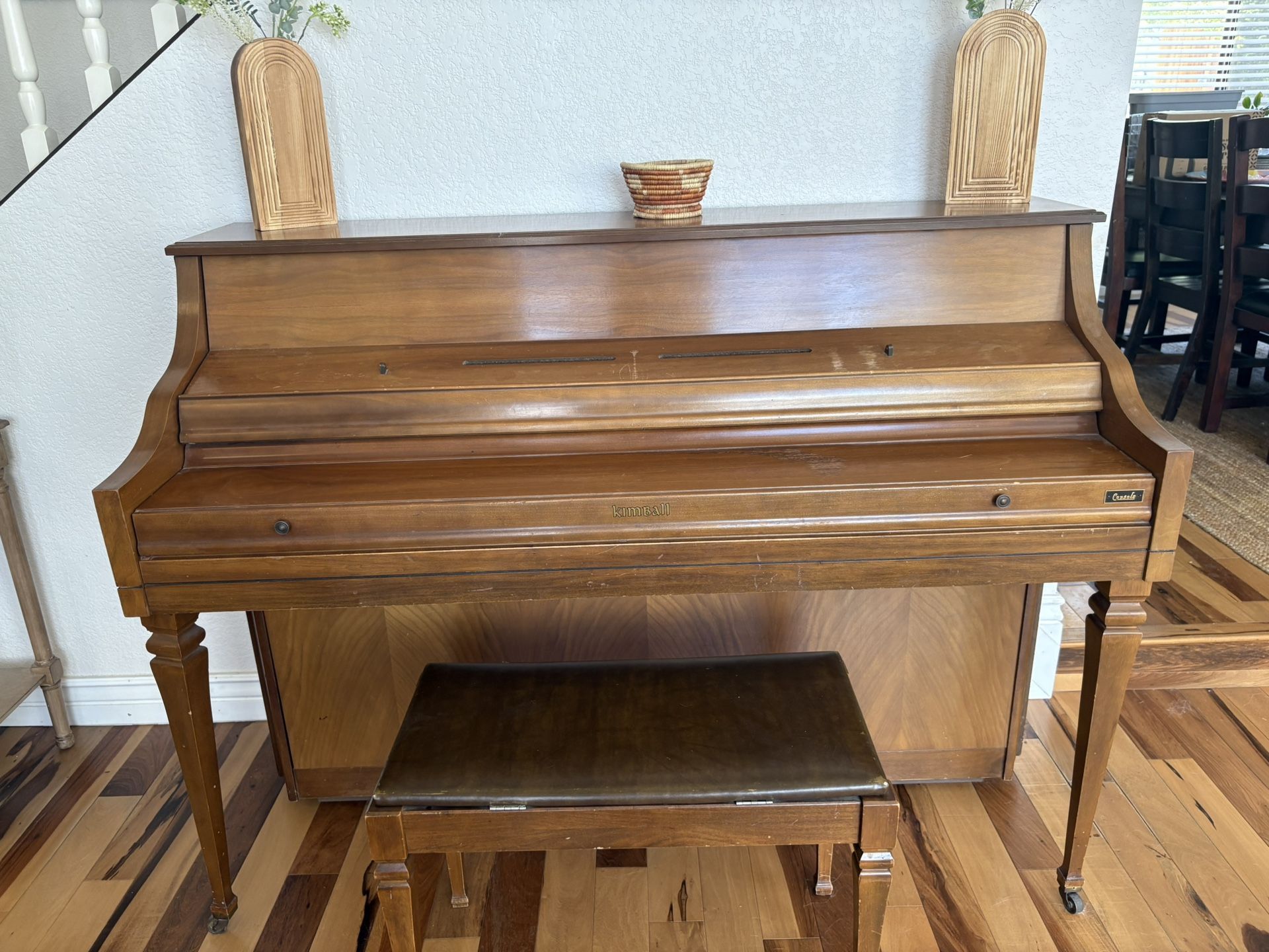 Vintage Kimball Console Piano – Solid Wood