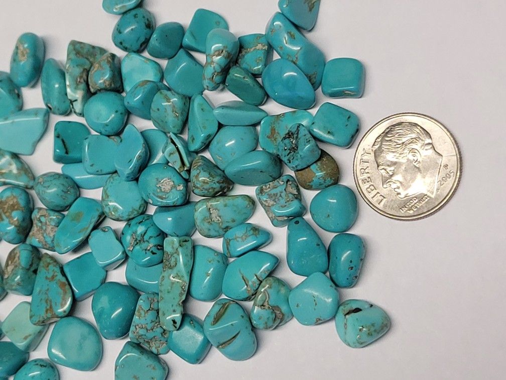 Natural Turquoise Random Parcel 50pcs. Lot Crystal/ Gemstone Polished Rough