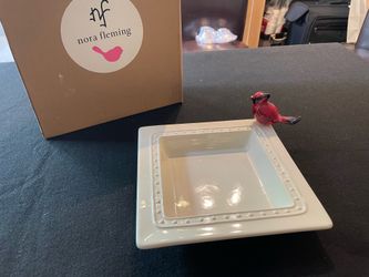 Nora Fleming designer dish with mini red bird