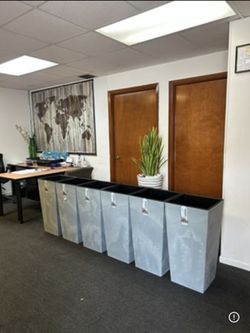 Grey square planters