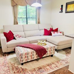 Sectional Sofa And Ottoman 
