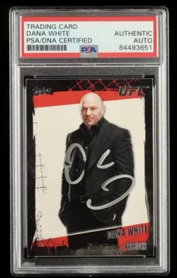 2010 Topps Dana White Autograph Psa Dna Verification 