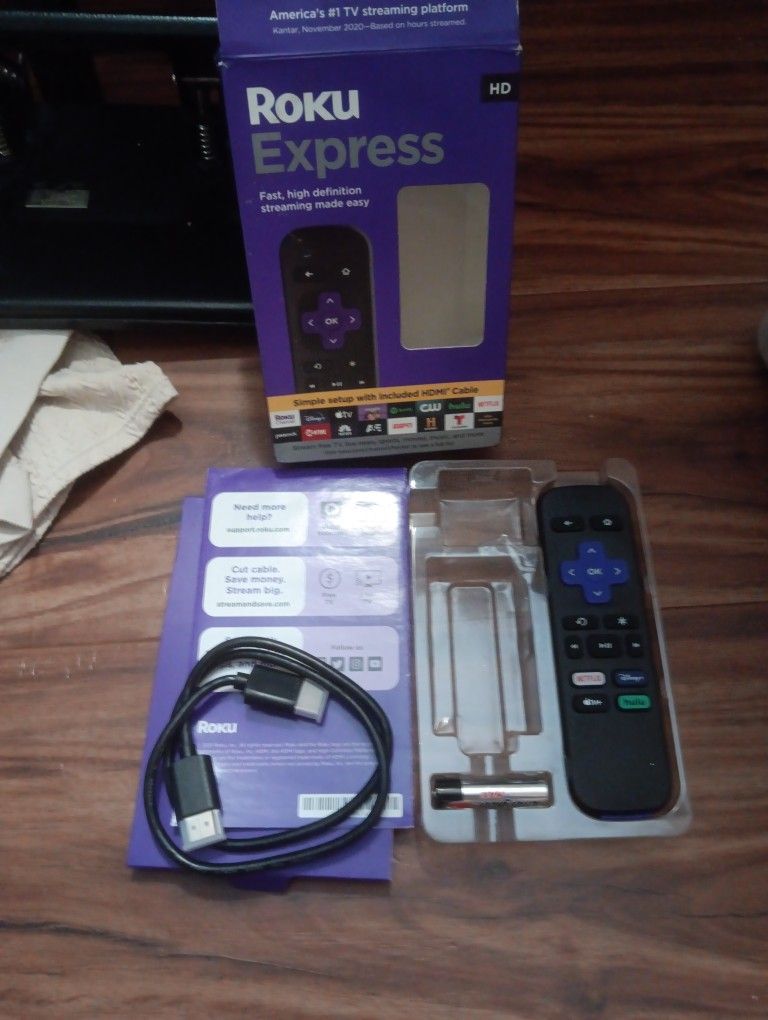Roku Express Replacement Remote, Batteries, Cable $8 OBO