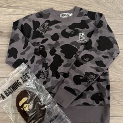 BAPE Ursus Camo Crew neck Grey S