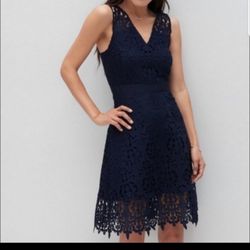Brand New Woman’s Banana Republic brand Navy Blue Lace Dress Up For Sale 