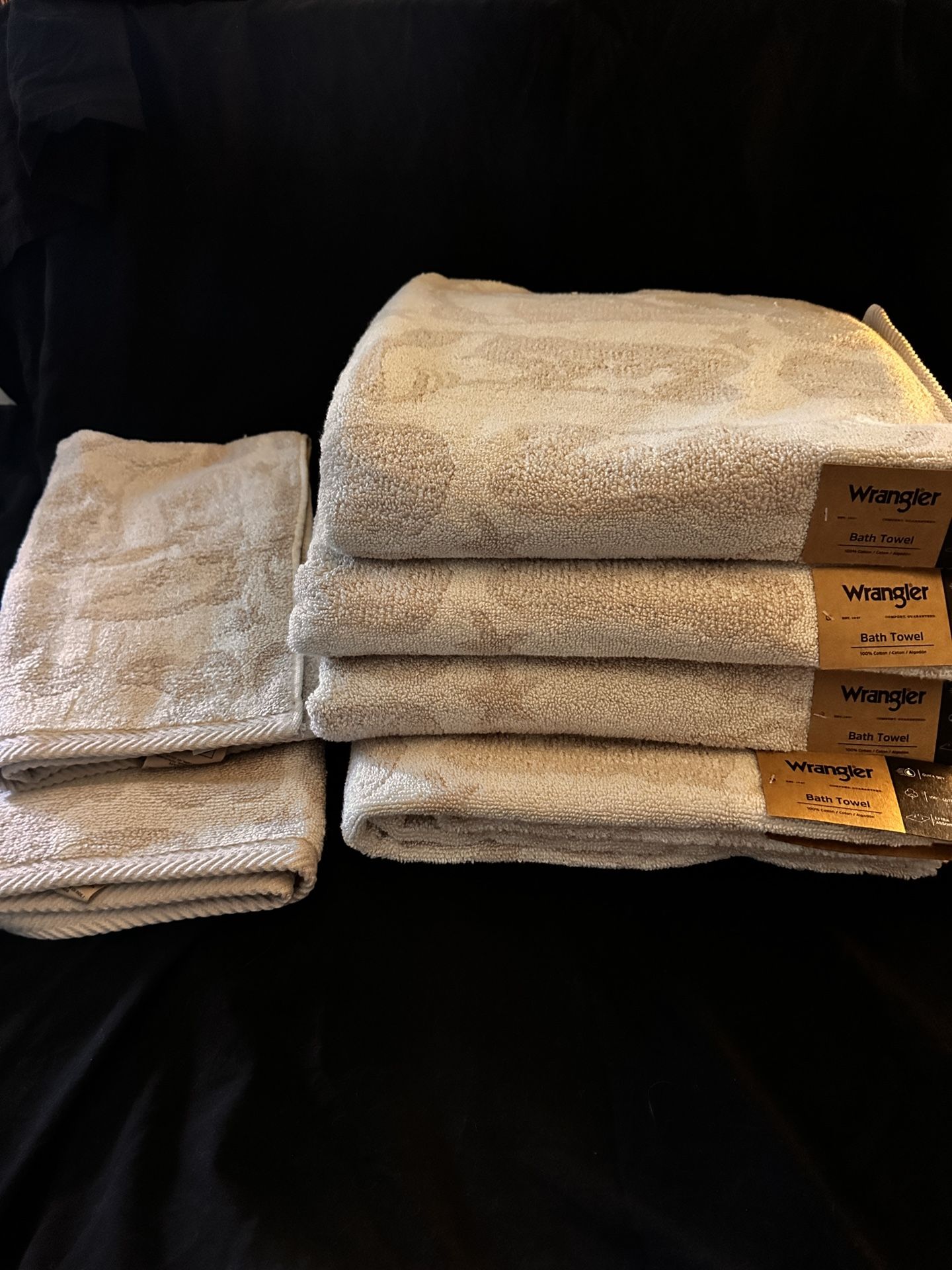 Wrangler Cream Cowboy Boot Towel Set