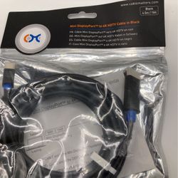 Mini Display To 4K HDTV cable Black 