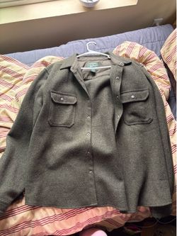 Woolrich green button up - Men's XL