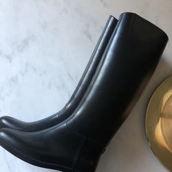 Rubber Equestrian Style Boots - Size 7 Made In Italy