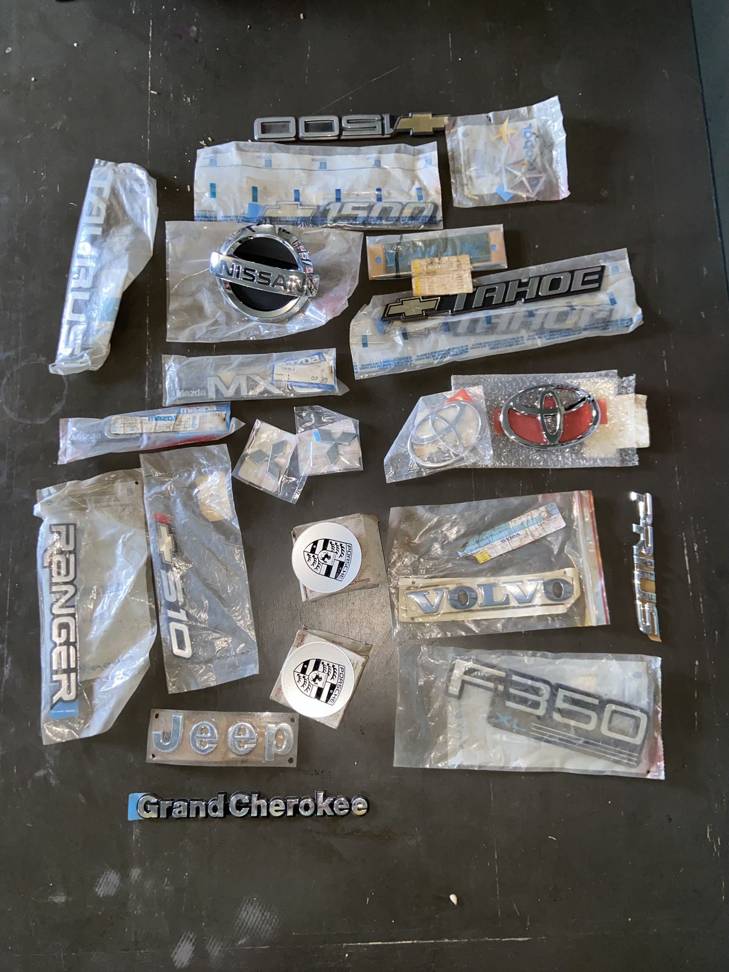 Car Emblems - Tahoe, Toyota, Prius, Porsche, Ranger, Nissan, Jeep, Mitsubishi, Volvo, Mazda, F350XL,