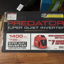 Predator 1400 Super Quiet Inverter Generator – New in Box 