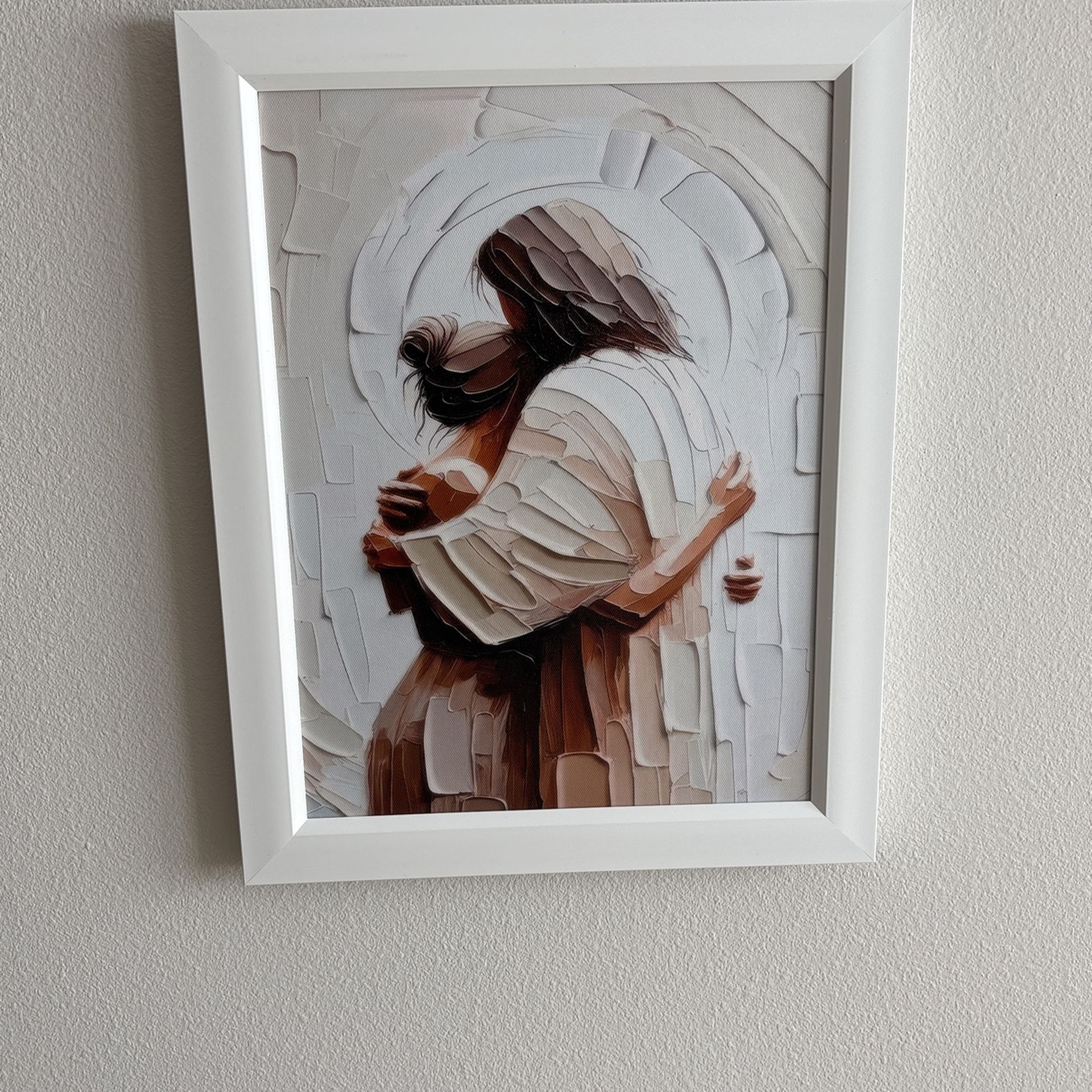 Father Daughter Canvas Print Art On White 2” Frame
