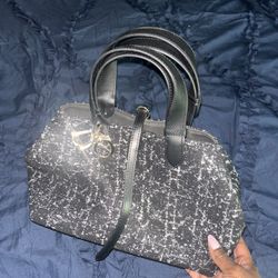Leather and Tweed Bag 