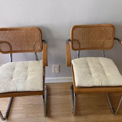 Cesca Cane Back Chairs 1980s 