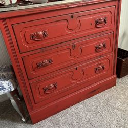 Red dresser