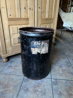Antique Steel Advertising Barrel