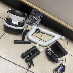 Sony VR CIH-zvr2 Set w/ 2 Controllers, Aim Controller Joystick, & Firewall Video Game Bundle 