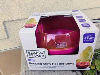 BLACK+DECKER Rocking Interactive Slow Feeder Dog Bowl, 2 Cups