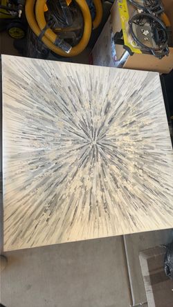 Large Abstract Starburst Canvas Wall Art