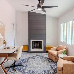 Blue floral rug