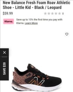 New School Aged Girl New Balance Fresh Foam Roav Athletic Shoes Sneaker Size 5y 5  Zapatos De Nina Tamanio 5