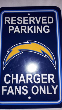 San Diego Chargers Football Parking Sign