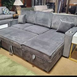 ✅️✅️Convertible Sectional W/ Cup Holder & W/ USB Port✅️