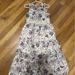 Girls Summer Spring Flower Maxi Dress 