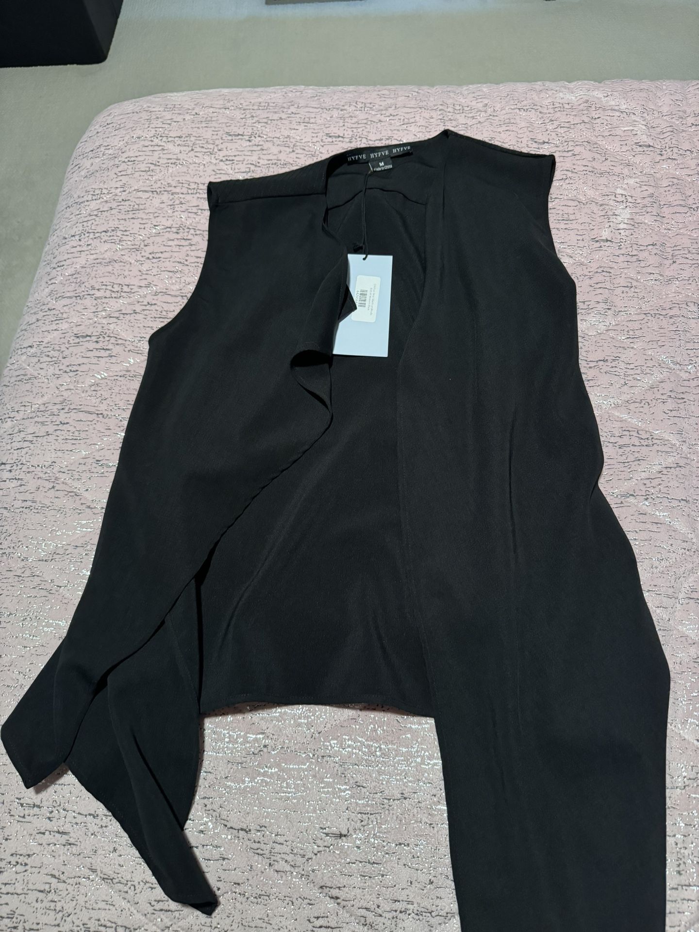 Nwt Womens Black HYFVE Shawl Cardigan Vest
