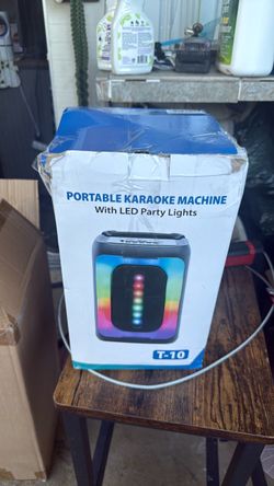 Portable Karaoke Machine with LED Party Lights