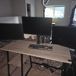 3x ASUS Monitors + Triple Monitor Mount 