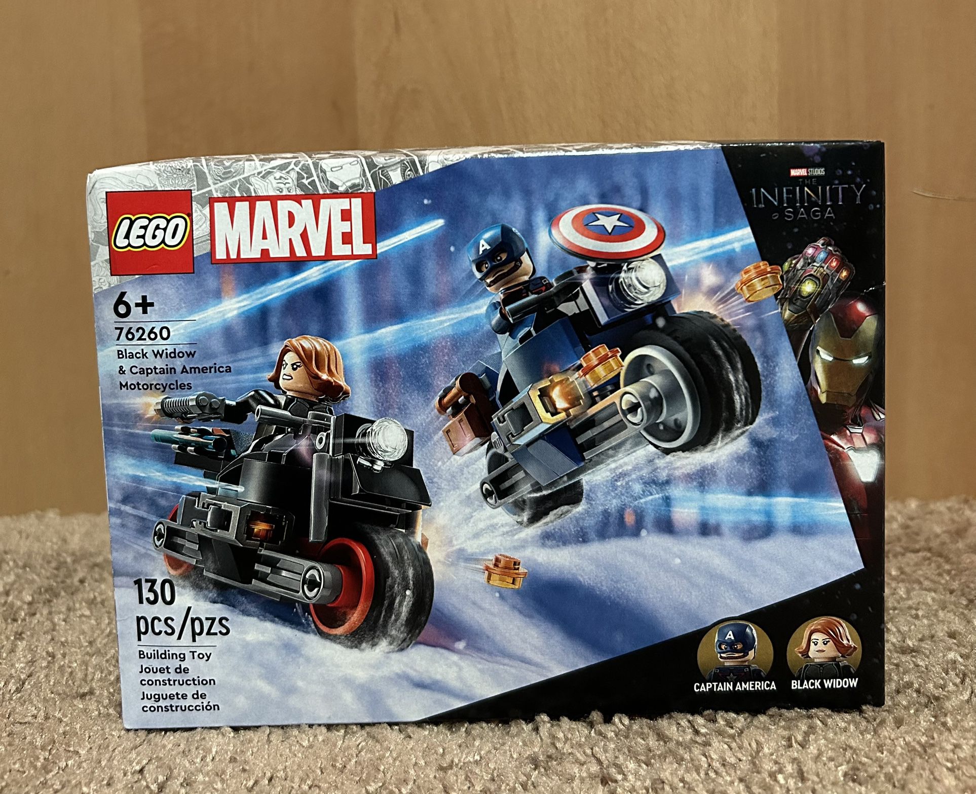 LEGO Marvel Black Widow & Captain America Motorcycles Set 76260