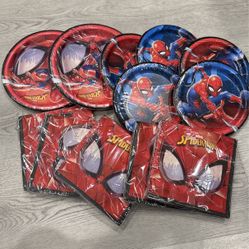 Spider-Man Birthday Party Plates Napkins