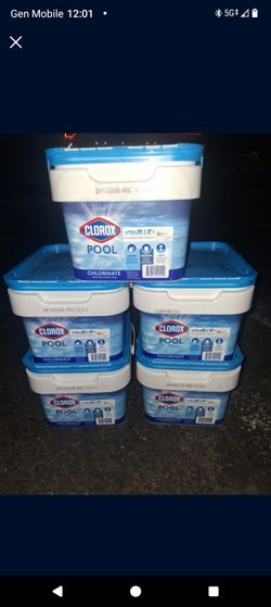 5 New 5Lb Tubs Of Clorox Chlorine Tablets