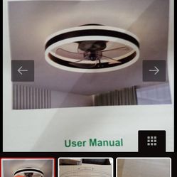 Remote Control Ceiling Fan W/LED Light 