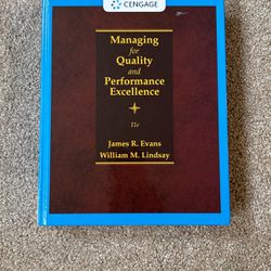 Managing For Quality And Performance Excellence textbook