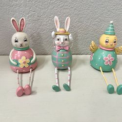 Johanna Parker Two Bunnies And Chick Shelf Sitters