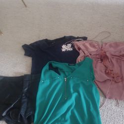 Clothing Bundle - Xs-s (Shirts, Shorts, Blouses)