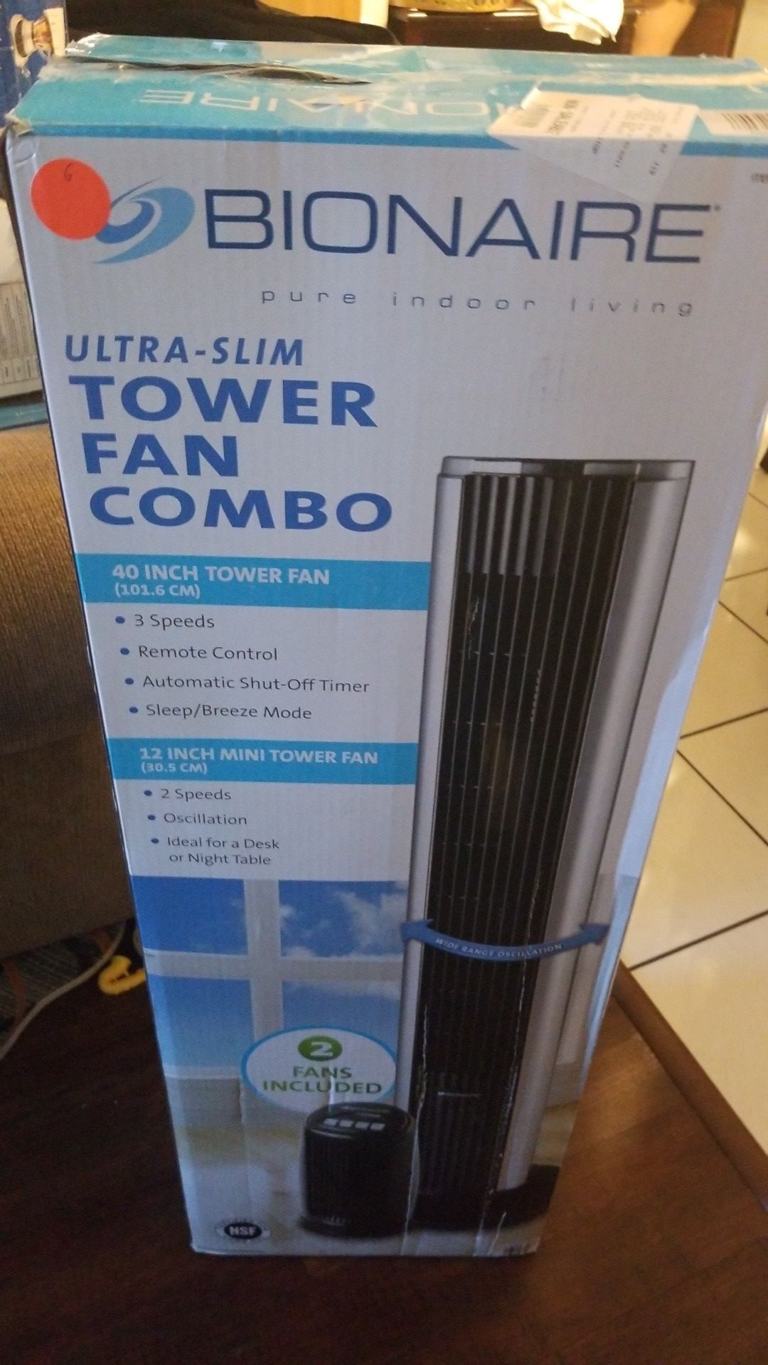 Bionaire Ultra-Slim Tower Fan Combo