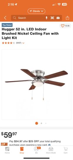 Hugger 52 Inch Fan