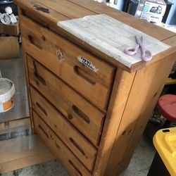 Oak Wood Dresser Needs Sanding Free 